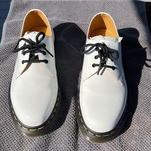 Dr. Martens White Patent Leather. Worn twice indoors.